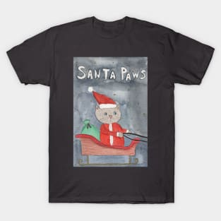 Santa paws painting T-Shirt